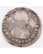 1804 Chile 1 Real silver coin Santiago-FJ KM-57 circulated 