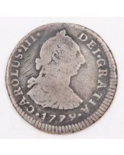 1779 Peru 1 Real silver coin Lima-MJ KM-75 circulated