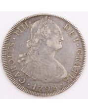 1798 Bolivia 8 Reales silver coin Potosi PP KM#73  a/EF