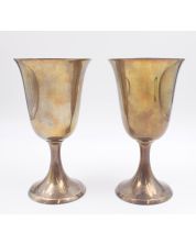 Birks Sterling Silver Wine Goblets 284.4g 6.37 x 3.5 inches 1x small dent