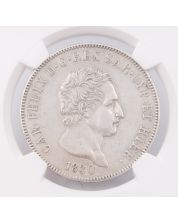 1830 Eagle L Italy Sardinia 5 Lire NGC NGC AU details cleaned