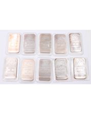 10 x 1 oz Silver Bar National Refiners - Assayers Canada 999+ Fine Ag Sealed