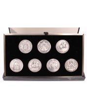 7x Royal Seals of Jubilee Monarchs 326.4 grams of 999 silver 