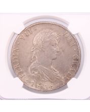 1808 PTS PJ Bolivia 8 Reales NGC AU details cleaned