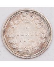 1870 Canada 5 cents wide rim VF+