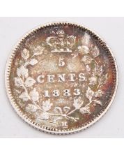 1883H Canada 5 cents obverse-5  VF+