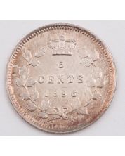 1896 Canada 5 cents AU