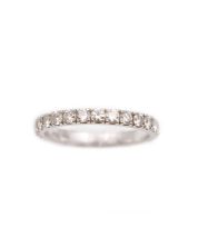 0.54ct tcw Diamonds 19K white gold ring 