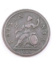 1718 George I Farthing Spink-3659