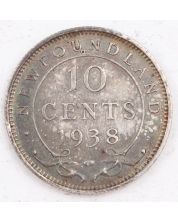 1938 Newfoundland 10 Cents EF+