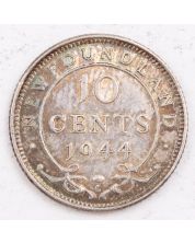 1944 Newfoundland 10 Cents Choice EF+