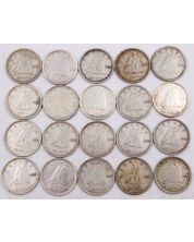 20x 1939 Canada 10 cents silver coins circulated 20-coins