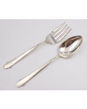 Gorham Calais Sterling Silver serving Fork 8.75 & Spoon 8.5 inch 