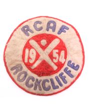 RCAF Rockcliffe 1954 cloth Baseball patch 5-inches