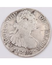 1792 Bolivia 2 Reales silver coin 