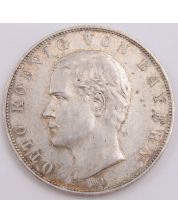 1910 D Germany Bavaria 3 Mark silver coin EF+