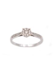 14K  White Gold 0.22 Carat Diamond ring  