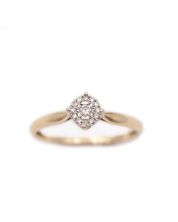 14K  Yellow Gold 0.09 Carat Diamond ring 