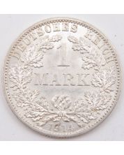 1914 A Germany 1 Mark silver coin Choice Uncirculated 