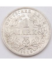 1914 D Germany 1 Mark silver coin Choice Uncirculated 