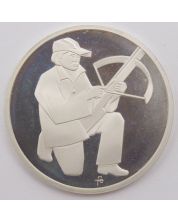 1981 Ridggenberg Switzerland silver Crossbow Medallic coin Cameo Gem Proof 