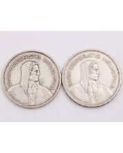 1932 and 1933 Switzerland 5 Franc silver coins 2-coins circulated VF-EF