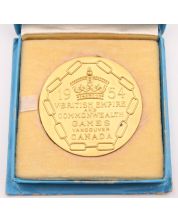 1954 British Empire Commonwealth games Vancouver medal Choice UNC w/box