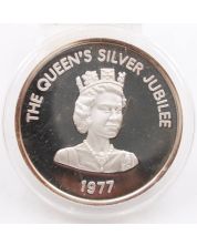 1 oz The Queens Silver Jubilee 1977 One troy oz .999 Fine Silver Art Bar proof