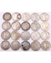 20X Morgan silver dollars 1878-1896 20-mixed dates see list Circulated & Culls