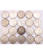 20X Morgan silver dollars 3x1896 3x1897 1897s 6x1898 7x1900 20-coins EF-AU