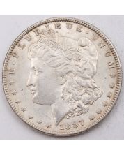 1887 Morgan silver dollar nice AU