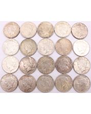 20X 1922 PDS Peace silver dollars 6x1922 4x1922d 10x1922s VF to Choice AU