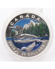 2016 Canada $20 Geometry In Art - The Loon 99.99% Fine Silver Coin