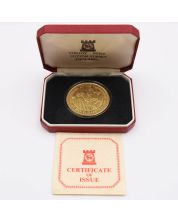 Isle of Man 1978 silver Medal Gold on Silver Coronation CH. Proof w/Box & COA