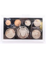 1975 New Zealand 7-coin set case is damaged all coins Gem Cameo Proof