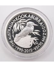 Australia 2015 Beijing Int'l Coin Show Kookaburra 25th Anniversary 50c Silver Proof 1/2 oz COIN