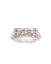 14k White Gold Ladies 0.33 Carat Diamond ring Size-6.5 