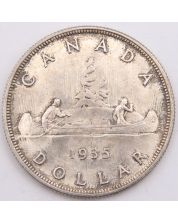 1935 Canada silver dollar Choice AU/UNC