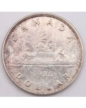 1935 Canada silver dollar Choice AU/UNC