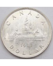 1937 Canada silver dollar very nice Choice Uncirculated