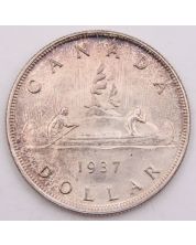 1937 Canada silver dollar UNC+