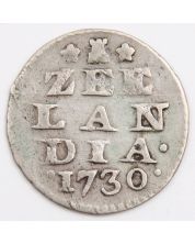 1730 Netherlands Zeeland 2 Stuivers VF+