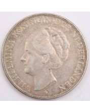 1930 Netherlands 2 1/2 Gulden silver coin VF