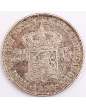 1932 Netherlands 2 1/2 Gulden silver coin VF