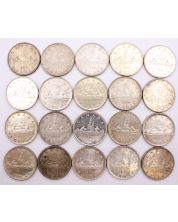 20x 1951 & 1952 Canada silver dollars 3x1951 13x52 4x1952NWL 20-coins EF/AU