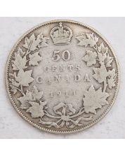 1911 Canada 50 cents G/VG