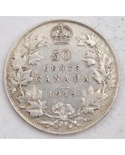 1918 Canada 50 cents VF+