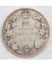 1918 Canada 50 cents a/VG