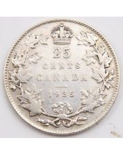 1935 Canada 25 cents VF