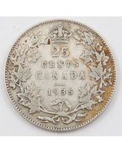 1935 Canada 25 cents VF+